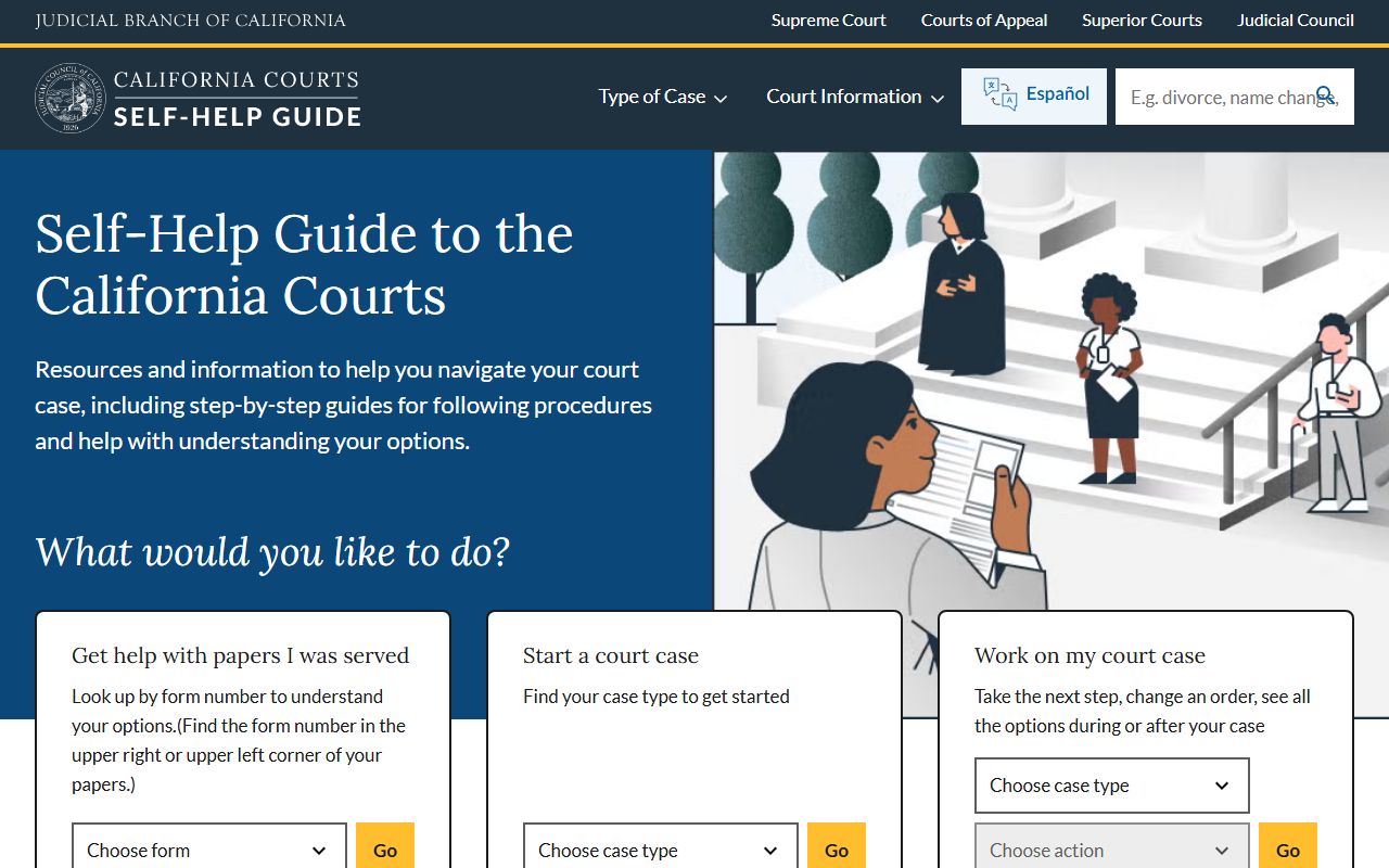 Los Angeles County Superior Court statewide self-help guide page