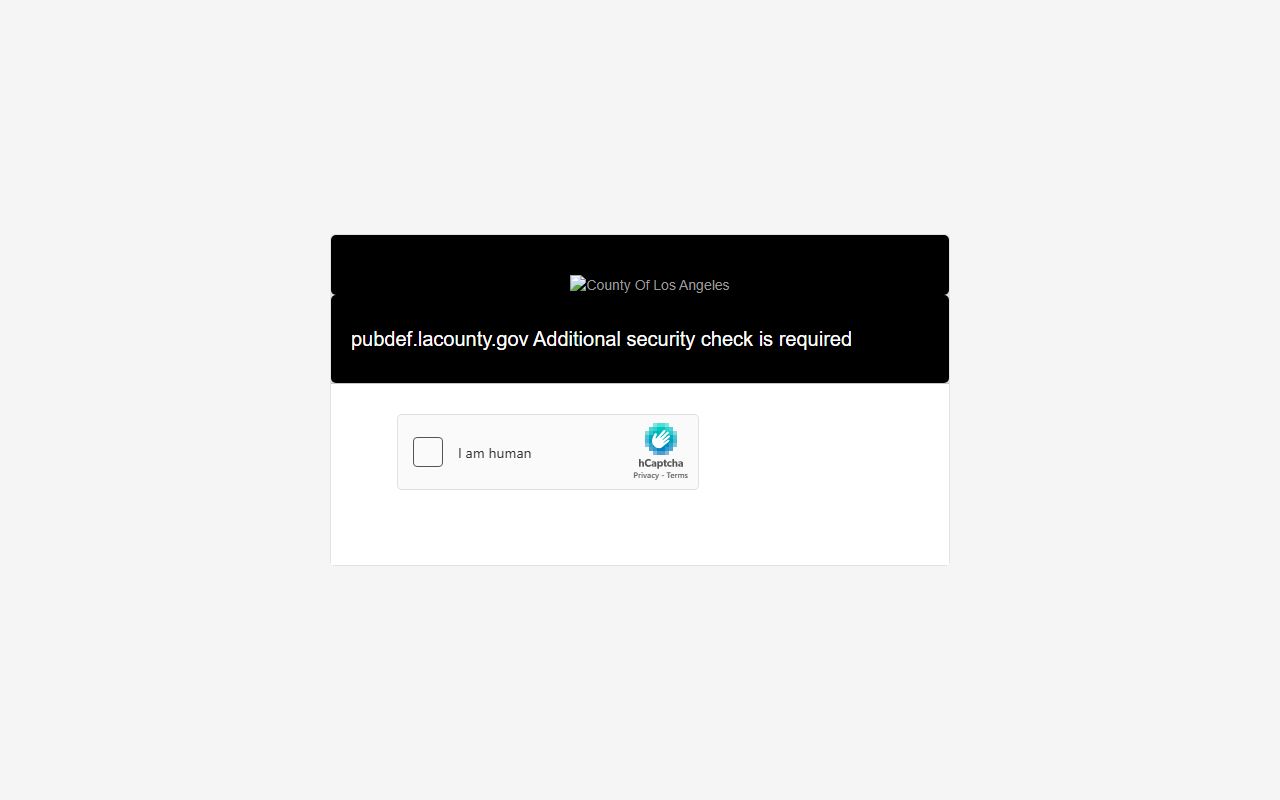 Los Angeles County Public Defender homepage for court records FAQ
