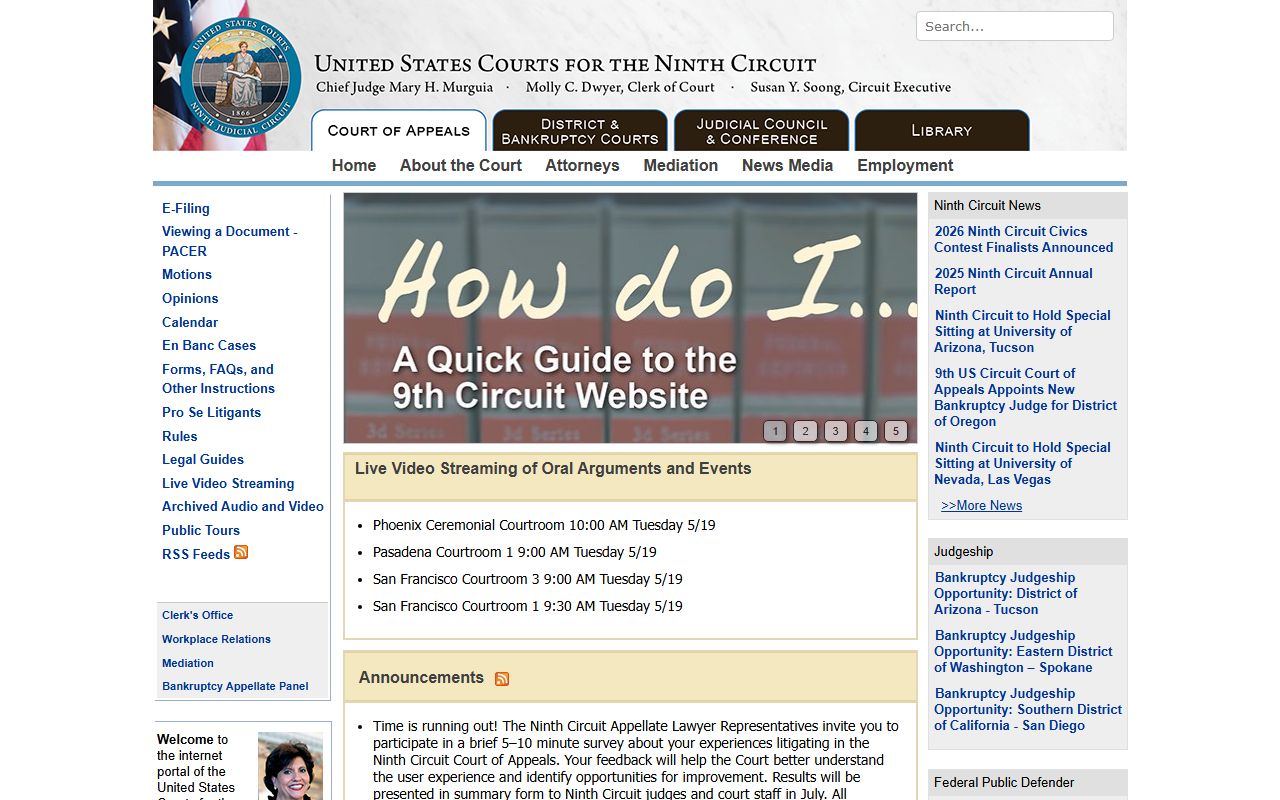 U.S. Court of Appeals for the Ninth Circuit Los Angeles County traffic court records