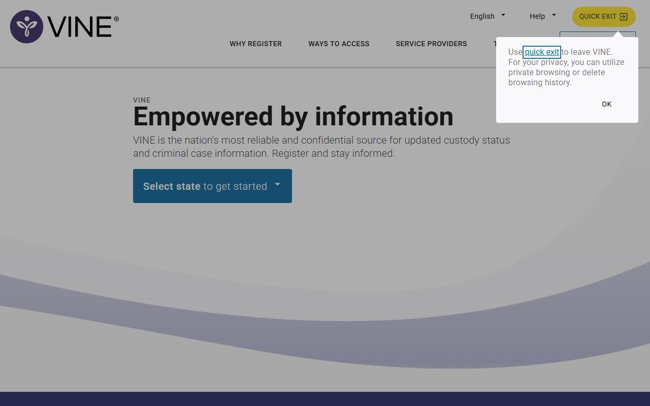 VINELink victim notification system covering Los Angeles County custody changes